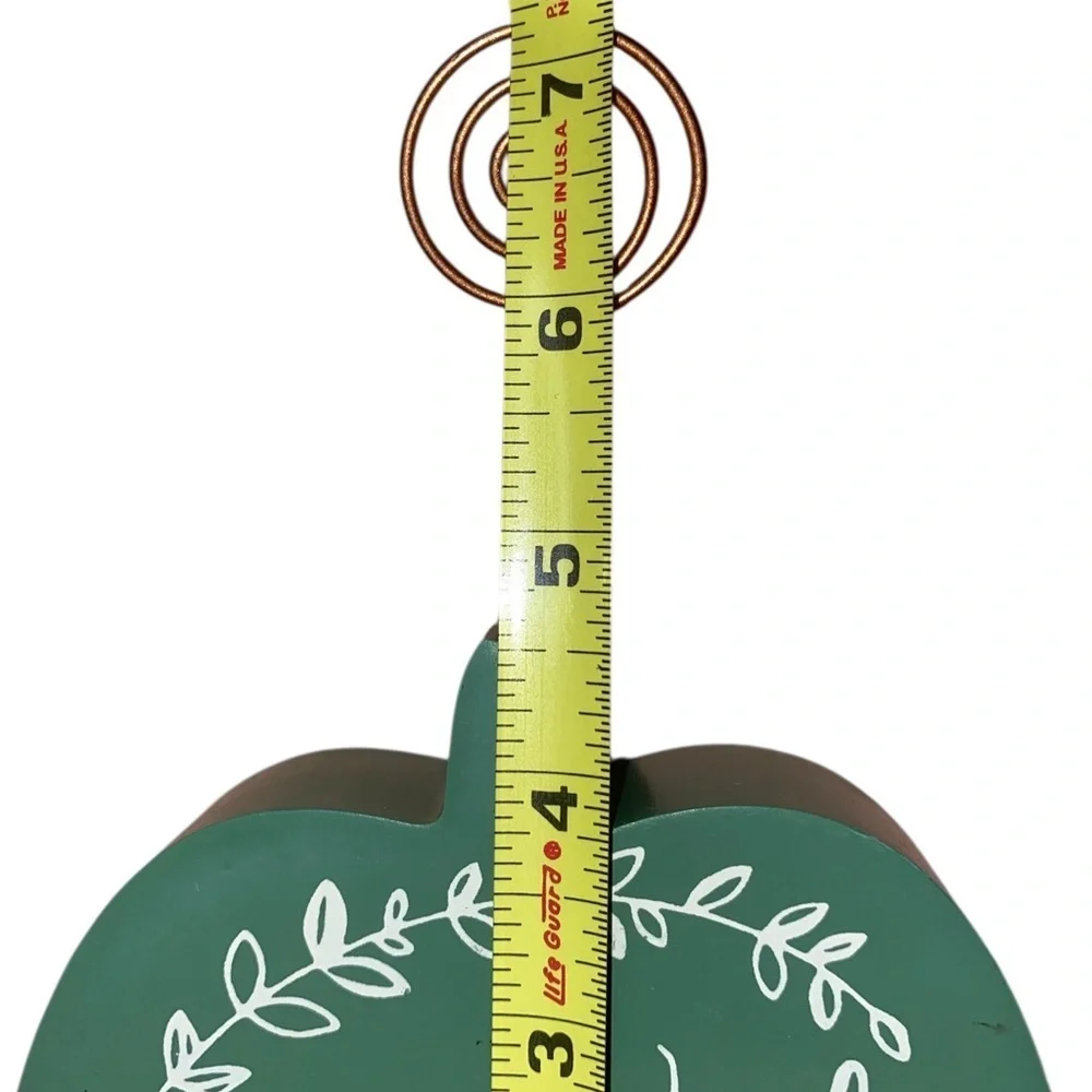 “Grateful” Pumpkin Placeholder Photoholder Wooden & Metal Fall Decor Green